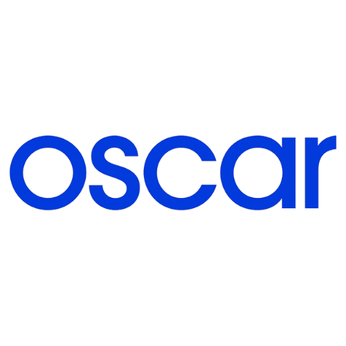 A blue logo for oscar